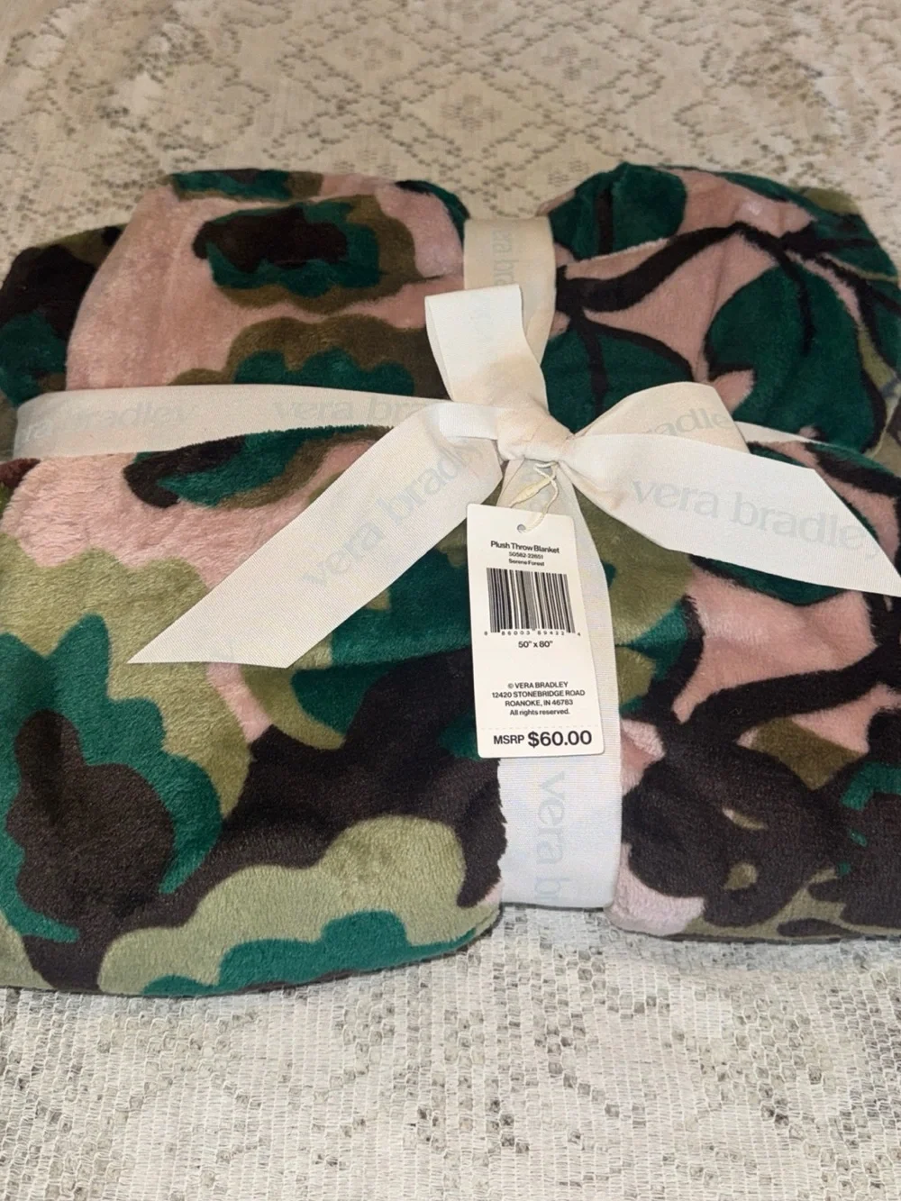 Vera Bradley Plush Throw Blanket in the pattern 